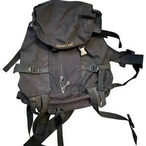 Great Land Black Camping Hiking Backpack vintage